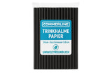 Strohhalme Papier, Pappstrohhalme,Trinkhalme Schwarz