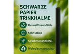 Strohhalme Papier, Pappstrohhalme,Trinkhalme Schwarz