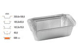 Aluschale – R13-670L 200x110x50 mm 688 ml