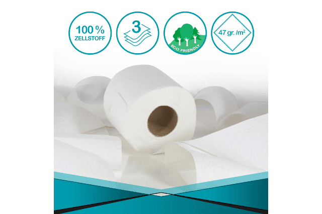 Toilettenpapier 3-lagig 150 blatt 64 Rolle