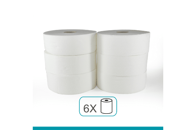 Jumbotoilettenpapier 2-lagig 6 Rolle